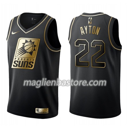 Maglia NBA Phoenix Suns Deandre Ayton 22 Nike Nero Golden Edition Swingman - Uomo